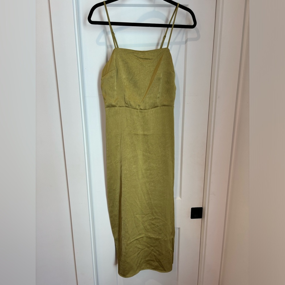 NWT a new day Olive Green Spaghetti-Strap Midi Dress